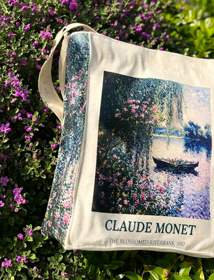 Claude Monet – The Blossomed Riverbank